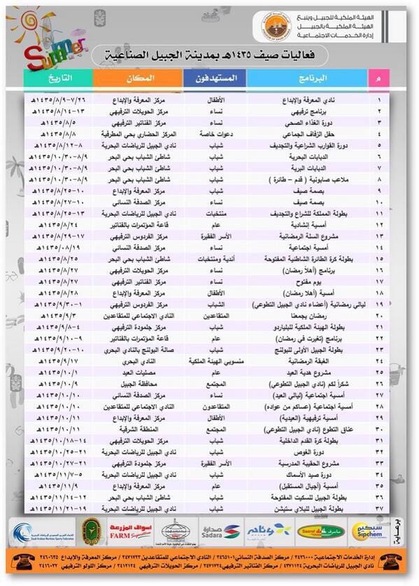 فعاليات صيف الجبيل
