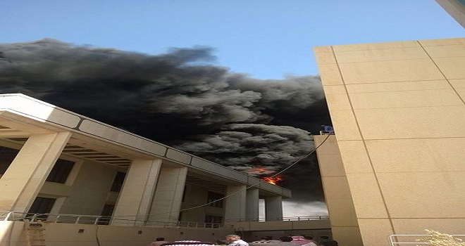حريق محدود بوزارة التعليم العالي بالرياض