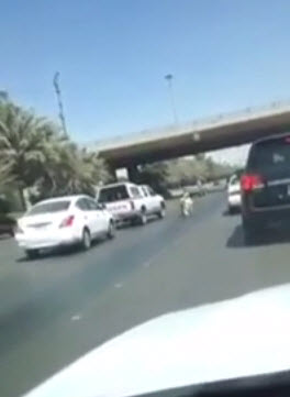 خروف الرياض: فيديو مثير لمطاردة على الدائري