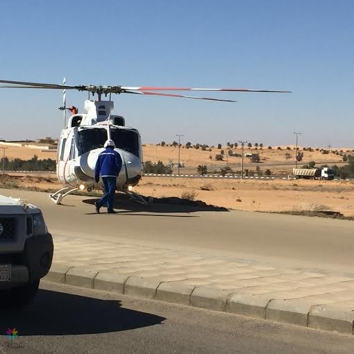 الإسعاف الجوي ينقل مصاباً بالقصيم