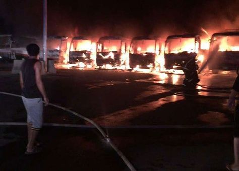 حريق باصات بن لادن: تفاصيل والتحقيقات جارية