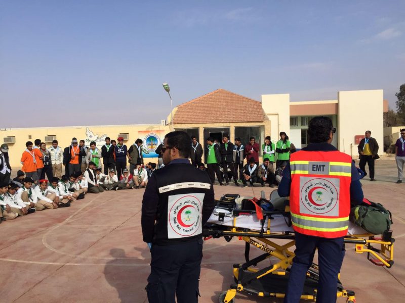 الهلال الأحمر بالجوف يشارك بمخيم الوفاء
