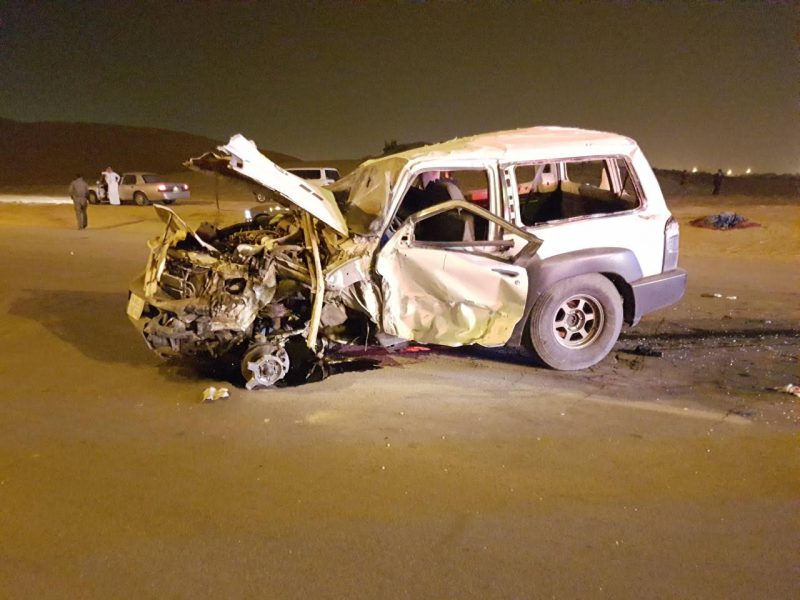الهلال الأحمر بالقصيم  باشر 9 حالات في حادث سير