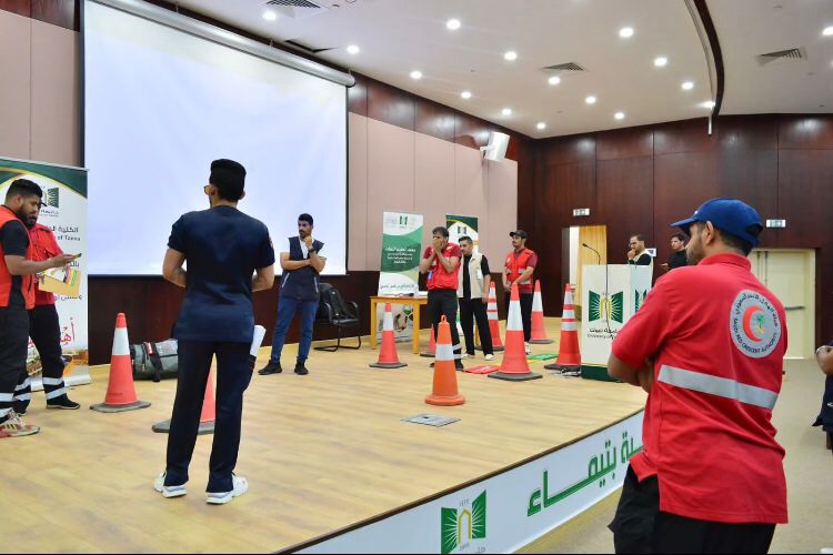 تبوك..الكلية الجامعية بتيماء والهلال الأحمر يفعلان التوعية بخطر الكوارث والحد من آثارها