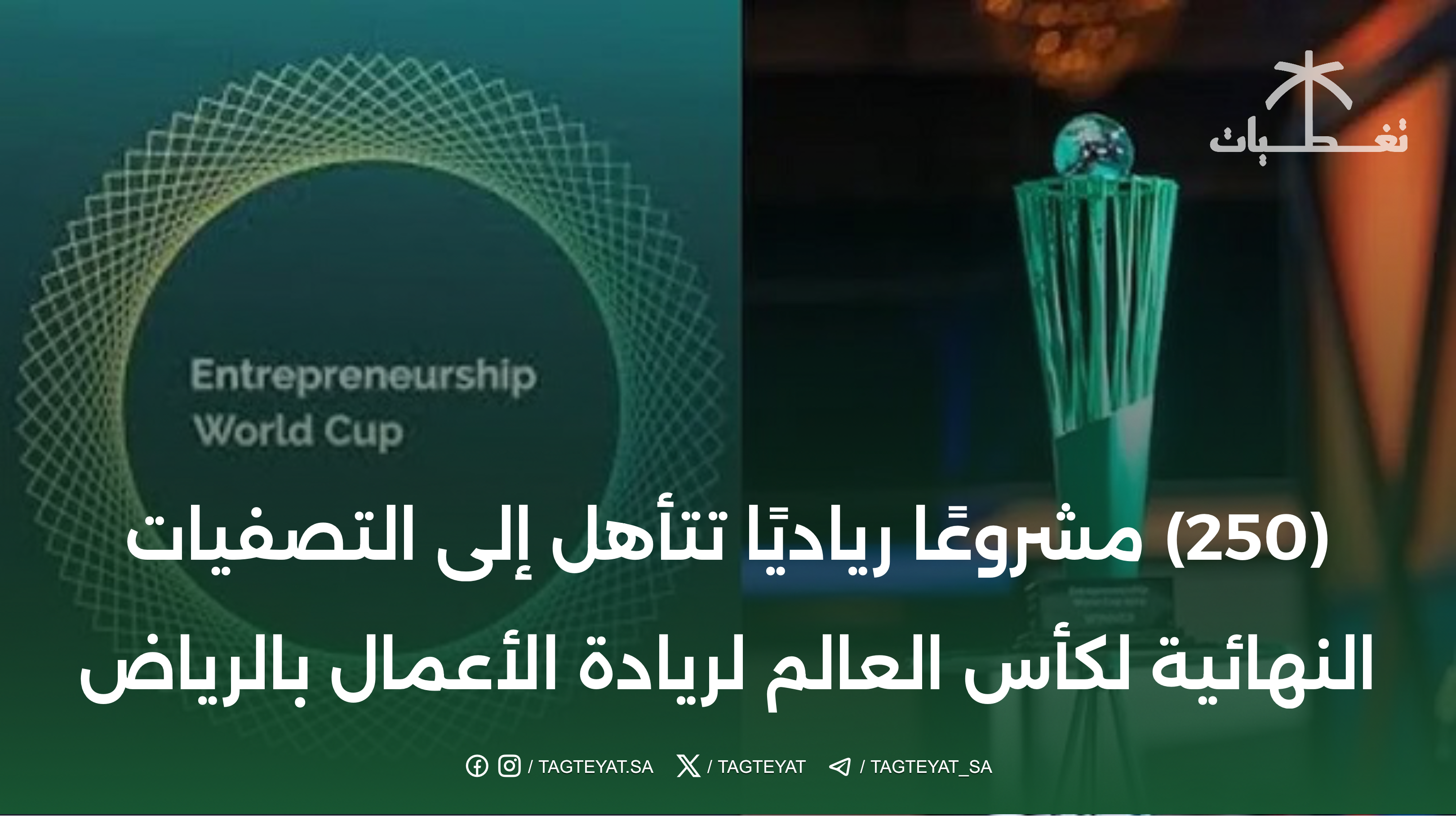 (250) مشروعًا رياديًا تتأهل إلى التصفيات النهائية لكأس العالم لريادة الأعمال بالرياض
